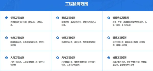 中鋼國檢工程檢測范圍